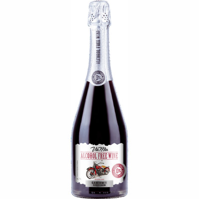 Вино Via Mia Cabernet Sauvignon газированное красное полусладкое безалкогольное 750мл
