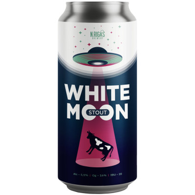 Напиток пивной White Moon Stout непастеризованный нефильтрованный, 450мл