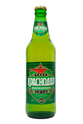 Пиво Краснодар Фирменное светлое фильтрованное 4%, 500мл