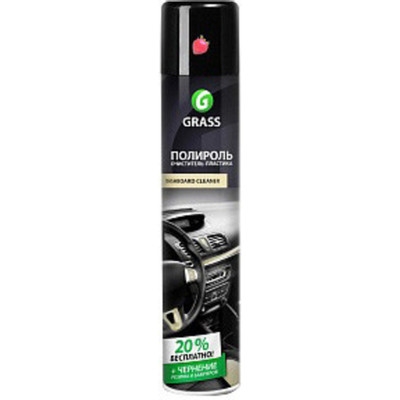 Полироль-очиститель Grass Dashboard Cleaner для пластика клубника, 750мл