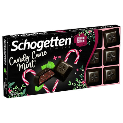 Шоколад тёмный Schogetten Candy Cane Mint порционный, 15х100г