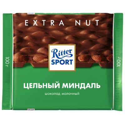 Шоколад молочный Ritter Sport Цельный миндаль, 100г