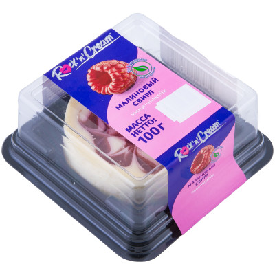 Десерт Rock'n'Cream Малиновый Свирл мини-чизкейк, 100г