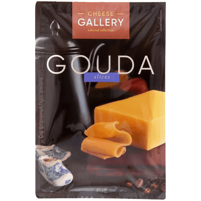 Сыр твёрдый Cheese Gallery Гауда нарезка 45%, 125г