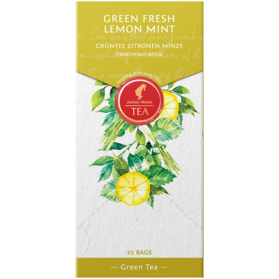 Чай Julius Meinl Лимонный фреш зелёный байховый в пакетиках, 24x1.8г