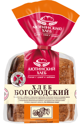 Хлеб Аютинский Хлеб Богородский ржано-пшеничный нарезка, 330г