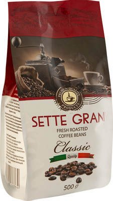 Кофе Sette Grani Classic натуральный жареный в зёрнах, 500г