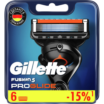 Кассеты для бритья Gillette Fusion Proglide сменные, 6шт