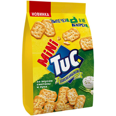 Крекер Tuc mini со вкусом сметаны и лука, 100г