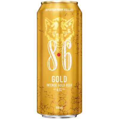 Пиво Gold светлое фильтрованное пастеризованное 8,6%, 500мл