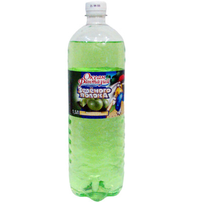 Напиток безалкогольный Океан Фантазий зеленое яблоко сильногазированный, 1.5л