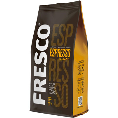 Кофе Fresco Espresso Italiano натуральный жареный в зёрнах, 900г