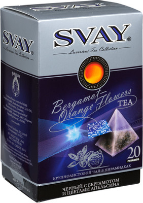 Чай Svay Bergamot-Orange Flowers чёрный в пирамидках, 20х2.5г