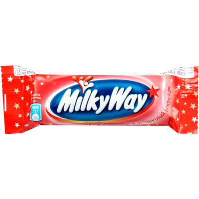 Батончик Milky Way шоколадный с суфле со вкусом Клубничный Коктейль, 26г