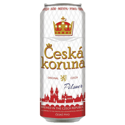 Пиво Ceska Koruna Pilsner светлое фильтрованное 4.1%, 500мл