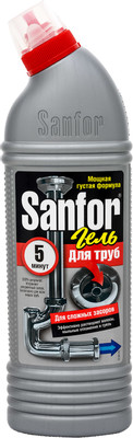 Средство Sanfor 5 минут для устранения засоров, 750мл