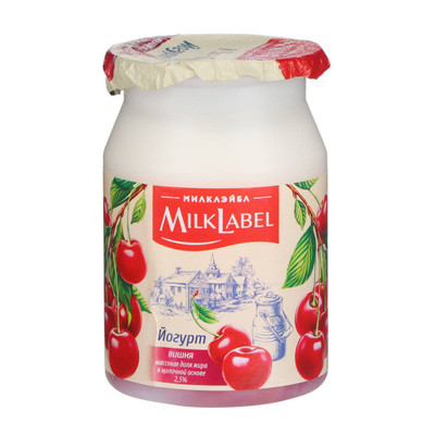 Йогурт MilkLabel с вишней 2.5%, 150г