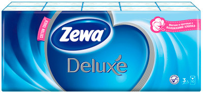 Платки носовые бумажные Zewa Deluxe, 10шт