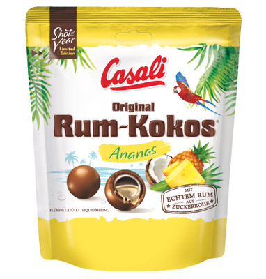 Конфеты Casali Ром-кокос со вкусом ананаса покрытые молочным шоколадом, 175г