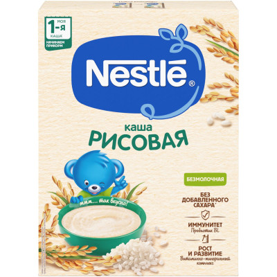 Каша Nestlé безмолочная рисовая для начала прикорма, 200г