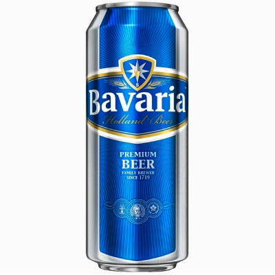 Пиво Bavaria Премиум светлое фильтрованное пастеризованное, 450мл