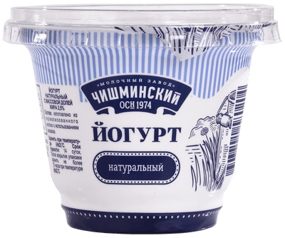 Йогурт Чишминский Молочный Завод натуральный ГОСТ 2.5%, 200г