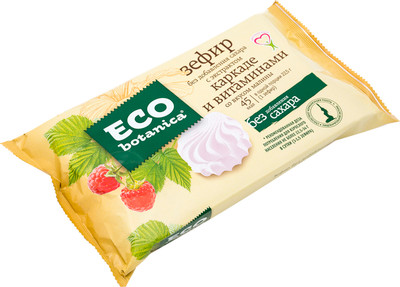 Зефир Eco botanica с экстрактом каркаде и витаминами малина, 135г