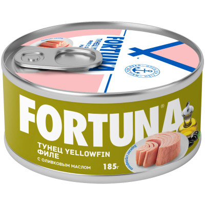 Тунец Fortuna Yellowfin в оливковом масле, 185г