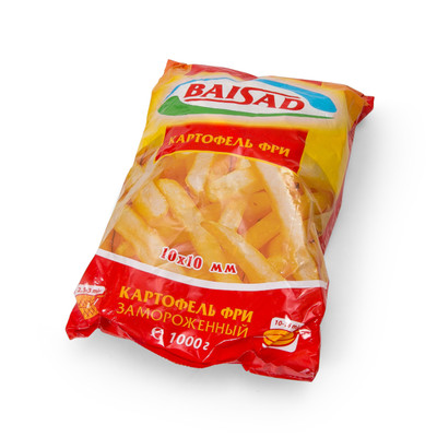 Картофель фри Baisad 10х10 мм замороженный, 1кг