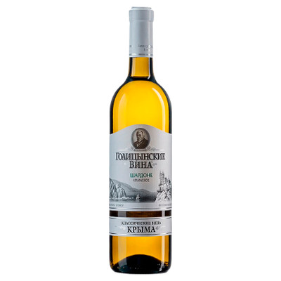 Вино Голицынские Вина Шардоне Крымское белое полусладкое, 750мл
