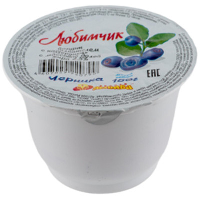 Йогурт Родная Любава черника термостатный 2.5%, 180г