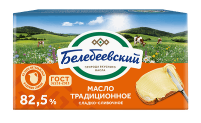 Масло сливочное Белебеевский Традиционное 82.5%, 170г