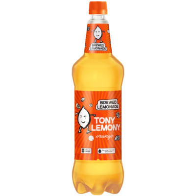 Напиток Tony Lemony Orange со вкусом и ароматом апельсина среднегазированный, 1.25л