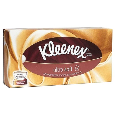 Салфетки Kleenex в коробе Ultra Soft, 56шт