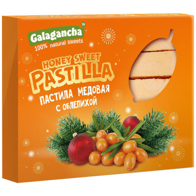 Пастила Galagancha Honey Sweet Pastilla медовая с облепихой, 190г