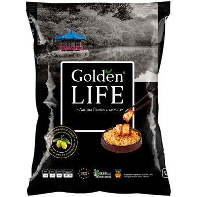 Картофель Golden Life со вкусом лапши Рамен с кимчи хрустящий, 90г