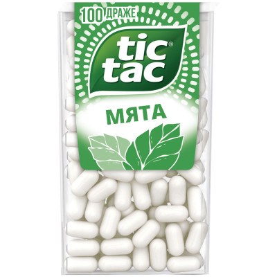 Драже Tic Tac со вкусом мяты, 49г