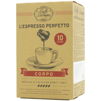 Кофе в капсулах Caffe Diemme Corpo натуральный жареный молотый, 10х5.6г
