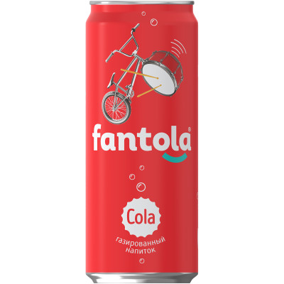 Напиток безалкогольный Fantola Cola газированный, 330мл