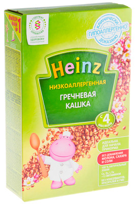 Каша безмолочная Heinz низкоаллергенная гречка 200г с 4месяцев: отзывы