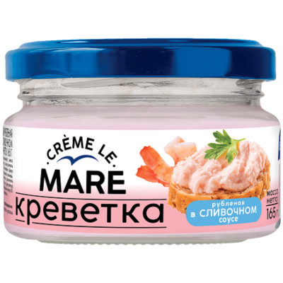 Креветки Балтийский Берег Creme Le Mare ваннамей рубленые в сливочном соусе, 165г