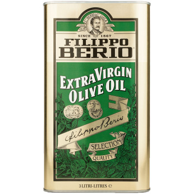 Масло оливковое Filippo Berio нерафинированное Extra virgin, 3л