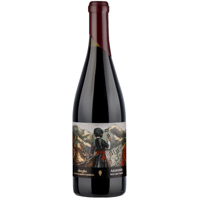 Вино Akhoebi сортовое выдержанное красное сухое 12%, 750мл