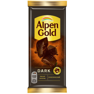 Шоколад Alpen Gold Классический тёмный, 75г