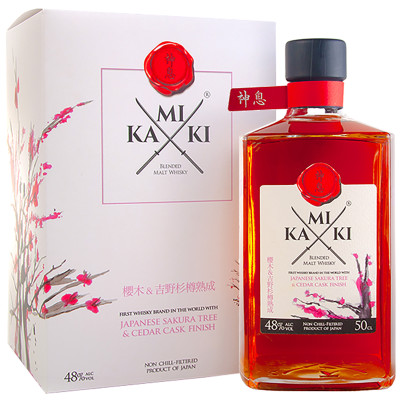 Виски Kamiki Сакура Вуд 48% в подарочной упаковке, 500мл