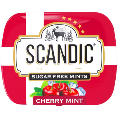 Конфеты Scandic со вкусом вишни без сахара, 14г