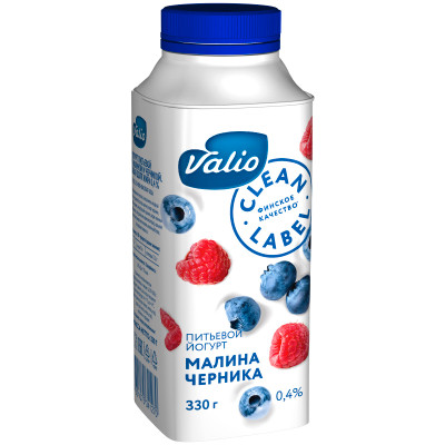 Йогурт Viola питьевой черника-малина 0.4%, 330мл