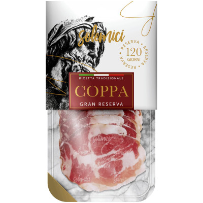 Шейка свиная Solemici Coppa сыровяленая категории Б нарезка, 90г