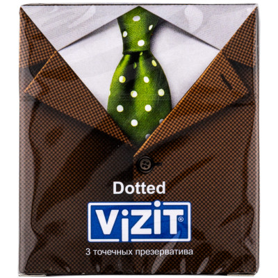 Презервативы ViZiT Dotted с точечным рифлением, 3шт