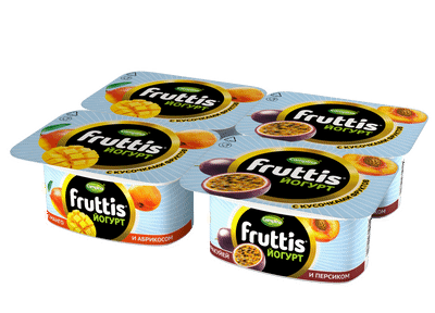 Йогурт Fruttis абрикос-манго-персик-маракуйя 3%, 110г